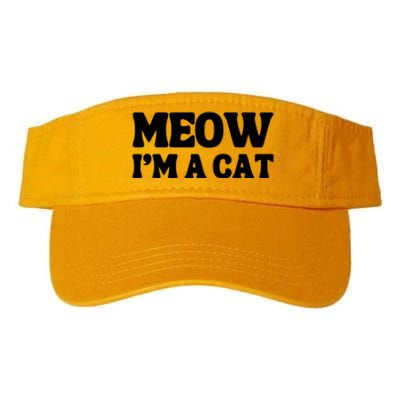 Meow IM A Cat Halloween Costume Funny Saying Cat Valucap Bio-Washed Visor