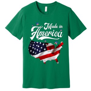 Made In America Patriotic American Flag 4th Of July Premium T-Shirt