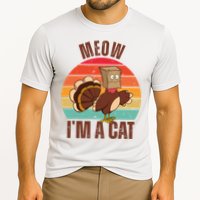 Meow IM A Cat Thanksgiving Turkey Funny Cooling Performance Crew T-Shirt