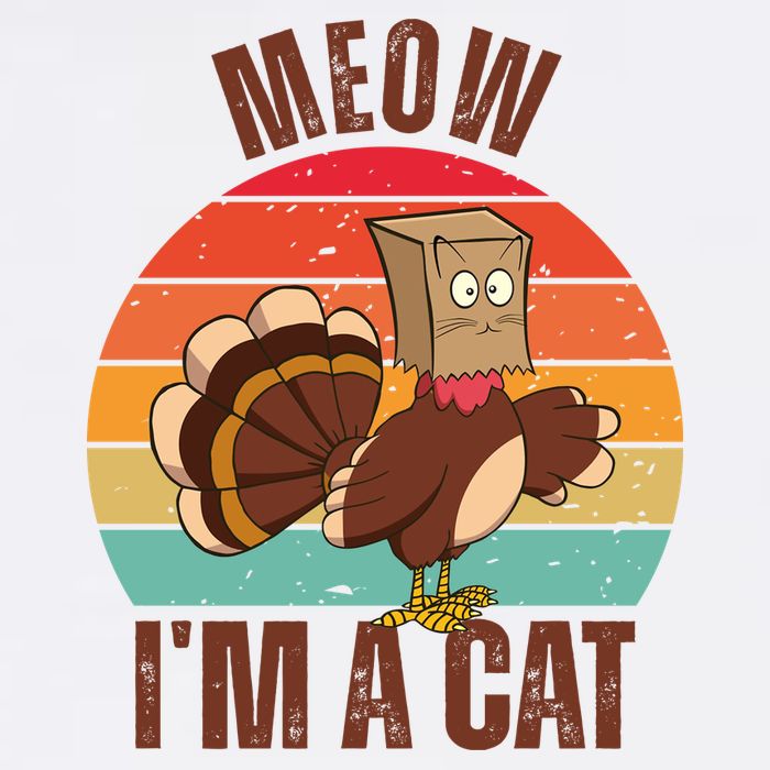 Meow IM A Cat Thanksgiving Turkey Funny Cooling Performance Crew T-Shirt