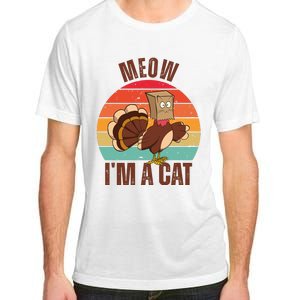 Meow IM A Cat Thanksgiving Turkey Funny Adult ChromaSoft Performance T-Shirt