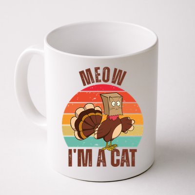 Meow IM A Cat Thanksgiving Turkey Funny Mug