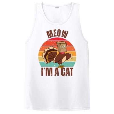 Meow IM A Cat Thanksgiving Turkey Funny PosiCharge Competitor Tank