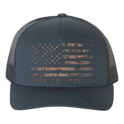 Made In America With Us Flag Design For Usa Independence Day Gift Yupoong Adult 5-Panel Trucker Hat