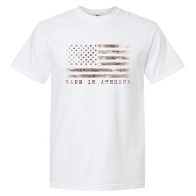 Made In America With Us Flag Design For Usa Independence Day Gift Garment-Dyed Heavyweight T-Shirt