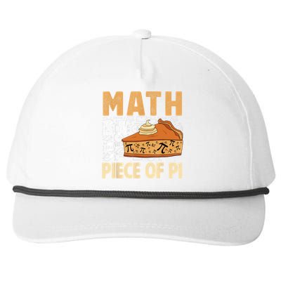 Math Is A Piece Of Pie Pi Day Pi 3.14 Symbol Funny Math Snapback Five-Panel Rope Hat