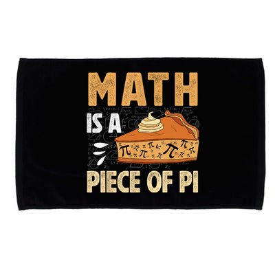 Math Is A Piece Of Pie Pi Day Pi 3.14 Symbol Funny Math Microfiber Hand Towel