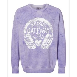 Music Is A Gateway To Emotions Colorblast Crewneck Sweatshirt