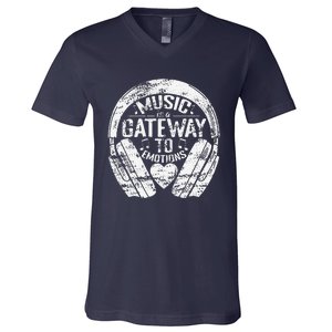 Music Is A Gateway To Emotions V-Neck T-Shirt