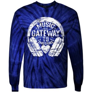 Music Is A Gateway To Emotions Tie-Dye Long Sleeve Shirt