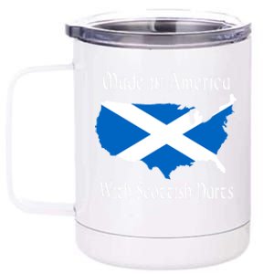 Made In America With Scottish Parts Funny Gift 12 oz Stainless Steel Tumbler Cup