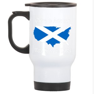 Made In America With Scottish Parts Funny Gift Stainless Steel Travel Mug