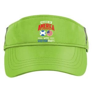 Made In America With Scottish Parts Scotland Pride Gift Adult Drive Performance Visor