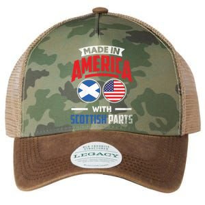 Made In America With Scottish Parts Scotland Pride Gift Legacy Tie Dye Trucker Hat