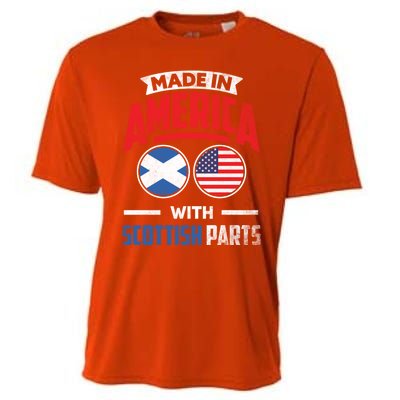 Made In America With Scottish Parts Scotland Pride Gift Cooling Performance Crew T-Shirt