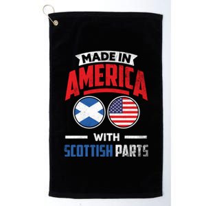 Made In America With Scottish Parts Scotland Pride Gift Platinum Collection Golf Towel