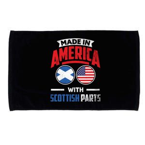 Made In America With Scottish Parts Scotland Pride Gift Microfiber Hand Towel