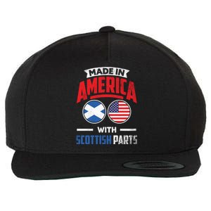 Made In America With Scottish Parts Scotland Pride Gift Wool Snapback Cap