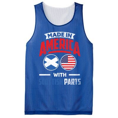 Made In America With Scottish Parts Scotland Pride Gift Mesh Reversible Basketball Jersey Tank