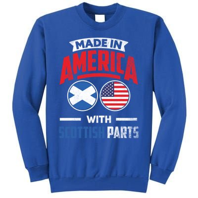 Made In America With Scottish Parts Scotland Pride Gift Tall Sweatshirt