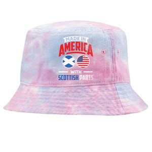 Made In America With Scottish Parts Scotland Pride Gift Tie-Dyed Bucket Hat