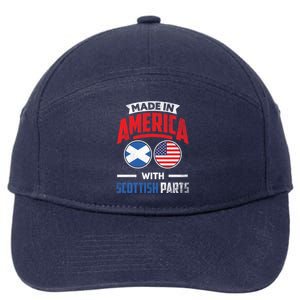 Made In America With Scottish Parts Scotland Pride Gift 7-Panel Snapback Hat