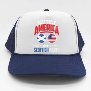 Made In America With Scottish Parts Scotland Pride Gift Trucker Hat