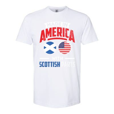 Made In America With Scottish Parts Scotland Pride Gift Softstyle® CVC T-Shirt