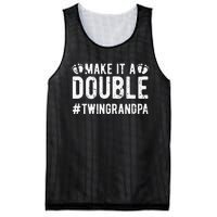 Make It A Double Twin Grandpa Of Twins Twin Grandfather Mesh Reversible Basketball Jersey Tank