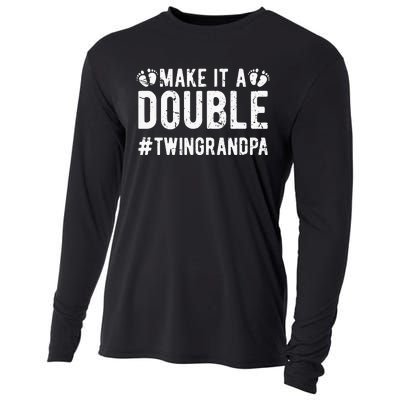 Make It A Double Twin Grandpa Of Twins Twin Grandfather Cooling Performance Long Sleeve Crew