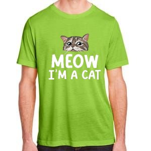 Meow IM A Cat Funny Halloween Costume Spooky Pet Lover Adult ChromaSoft Performance T-Shirt