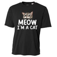 Meow IM A Cat Funny Halloween Costume Spooky Pet Lover Cooling Performance Crew T-Shirt