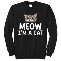 Meow IM A Cat Funny Halloween Costume Spooky Pet Lover Sweatshirt