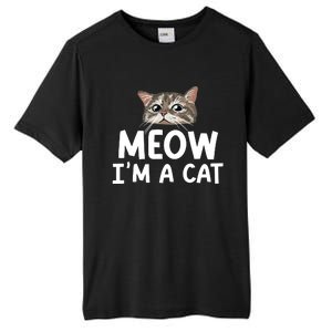 Meow IM A Cat Funny Halloween Costume Spooky Pet Lover Tall Fusion ChromaSoft Performance T-Shirt