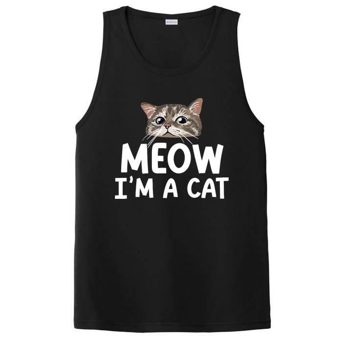 Meow IM A Cat Funny Halloween Costume Spooky Pet Lover PosiCharge Competitor Tank