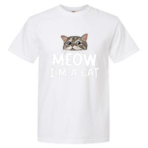 Meow IM A Cat Funny Halloween Costume Spooky Pet Lover Garment-Dyed Heavyweight T-Shirt