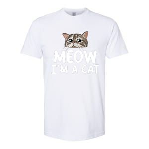 Meow IM A Cat Funny Halloween Costume Spooky Pet Lover Softstyle CVC T-Shirt