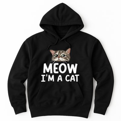 Meow I'm A Cat Funny Halloween Costume Spooky Pet Lover Hoodie