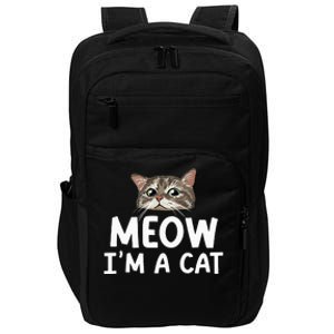 Meow I'm A Cat Funny Halloween Costume Spooky Pet Lover Impact Tech Backpack