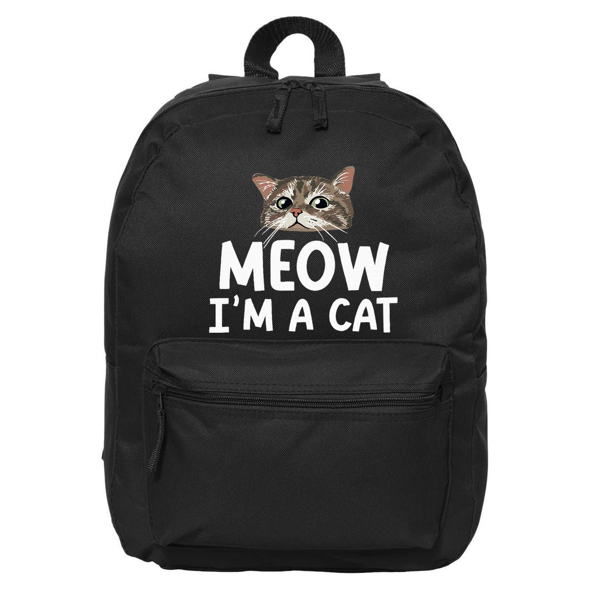 Meow I'm A Cat Funny Halloween Costume Spooky Pet Lover 16 in Basic Backpack