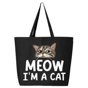 Meow I'm A Cat Funny Halloween Costume Spooky Pet Lover 25L Jumbo Tote