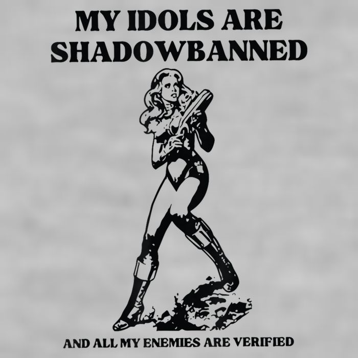 My Idols Are Shadowbanned And All My Enemies Are Verified Ladies PosiCharge Tri-Blend Wicking Tank