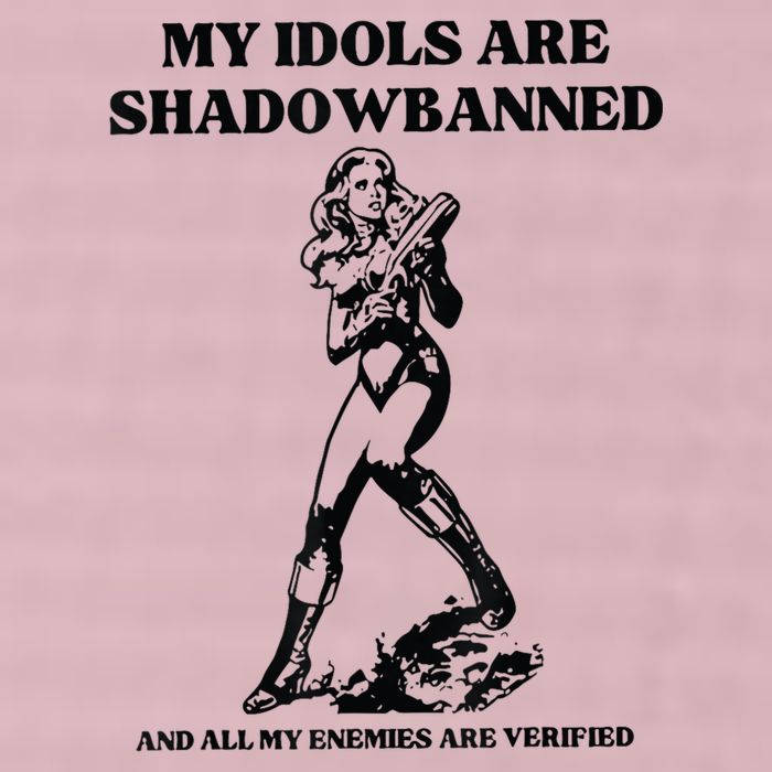 My Idols Are Shadowbanned And All My Enemies Are Verified 25L Jumbo Tote