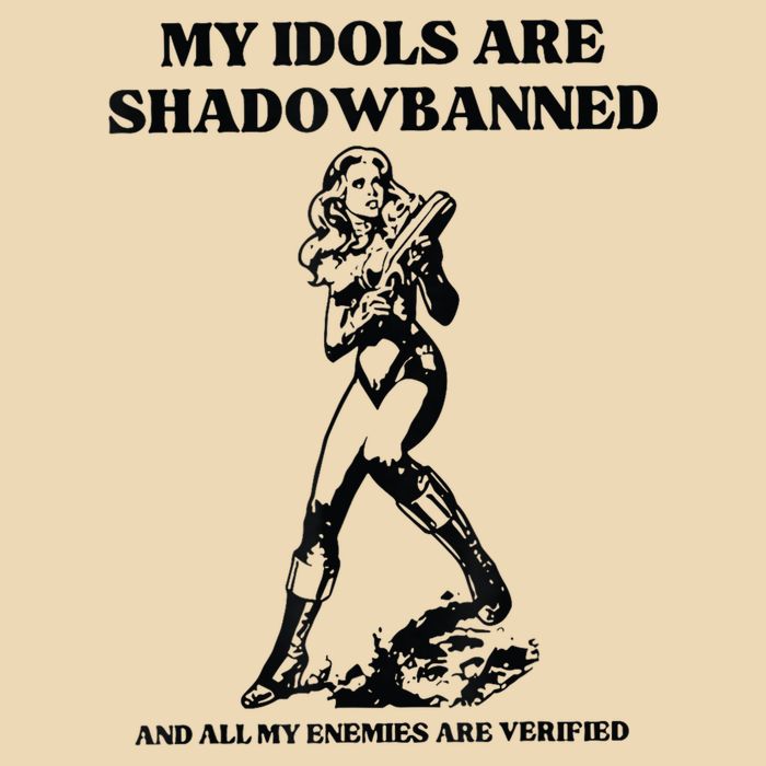 My Idols Are Shadowbanned And All My Enemies Are Verified Drawstring Bag