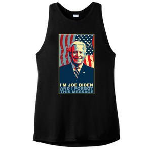 Meme I Am Joe Biden And I Forgot This Message Gift Ladies PosiCharge Tri-Blend Wicking Tank