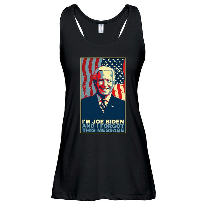 Meme I Am Joe Biden And I Forgot This Message Gift Ladies Essential Flowy Tank