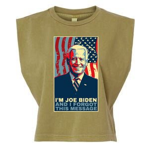 Meme I Am Joe Biden And I Forgot This Message Gift Garment-Dyed Women's Muscle Tee