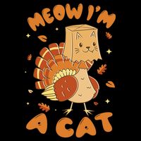 Meow I'm A Cat Funny Turkey Thanksgiving City Backpack