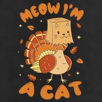 Meow I'm A Cat Funny Turkey Thanksgiving Adult Drive Performance Visor