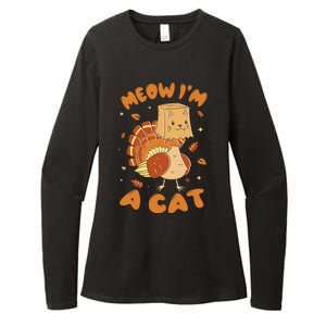 Meow I'm A Cat Funny Turkey Thanksgiving Womens CVC Long Sleeve Shirt